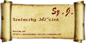 Szeleczky Jácint névjegykártya